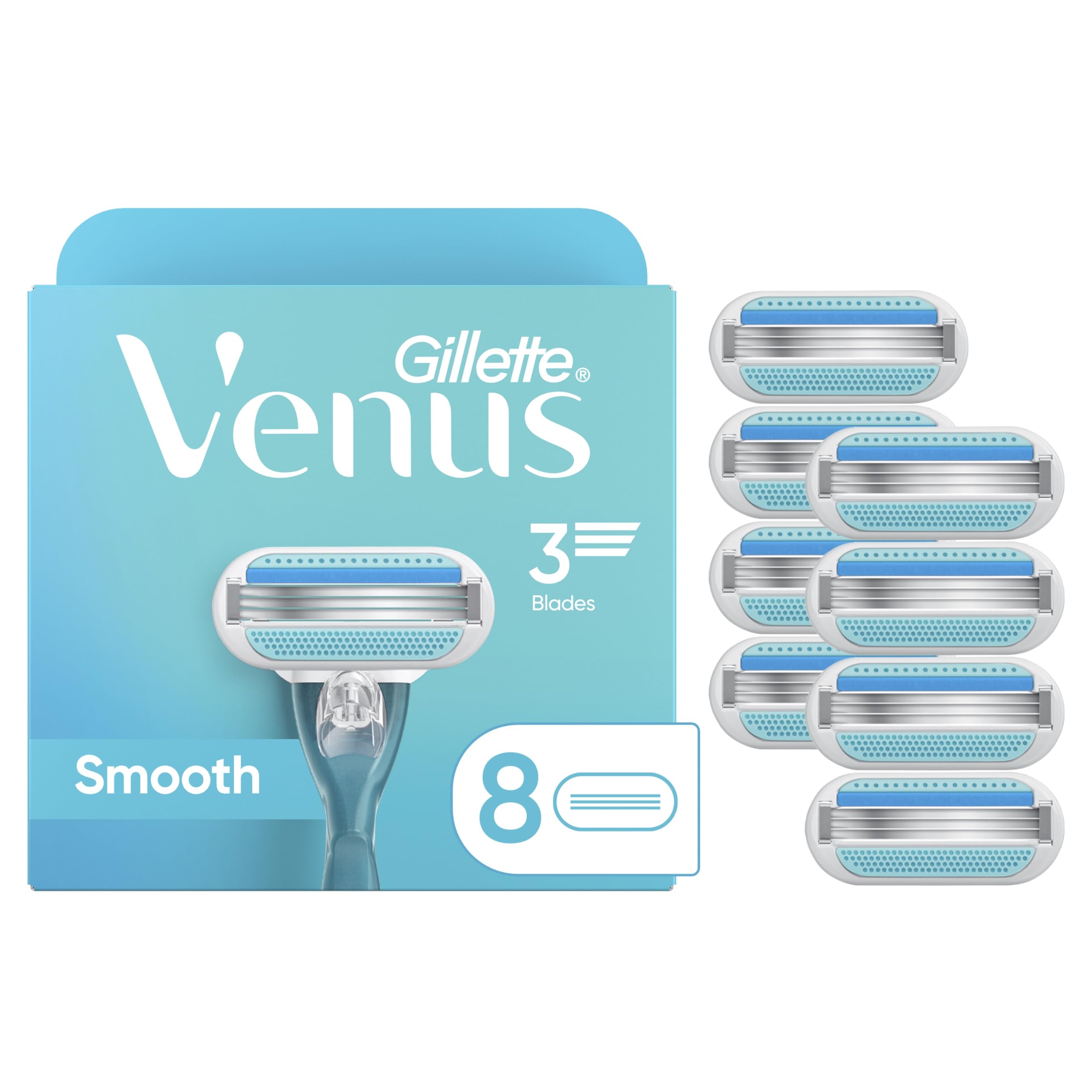 Gillette Venus Smooth Razor Blades 8 Count - For Women&