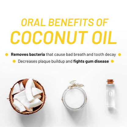 White Glo Coconut Oil Whitening Toothpaste 4oz - Natural Brightening | Fresh Mint Flavor