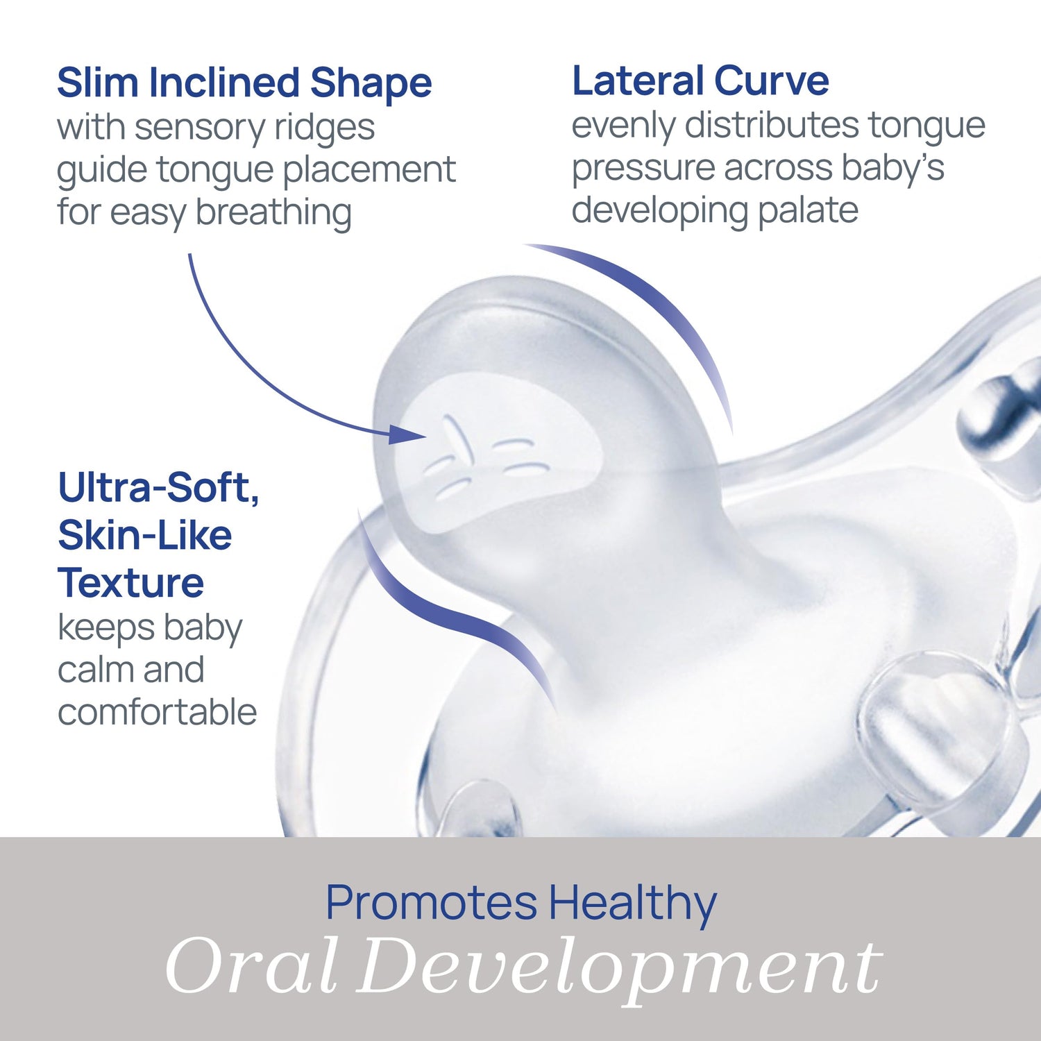 Chicco Orthodontic Pacifier - Physio Comfort Silicone Pacifier for Infants 0-6 Months, 2-Pack