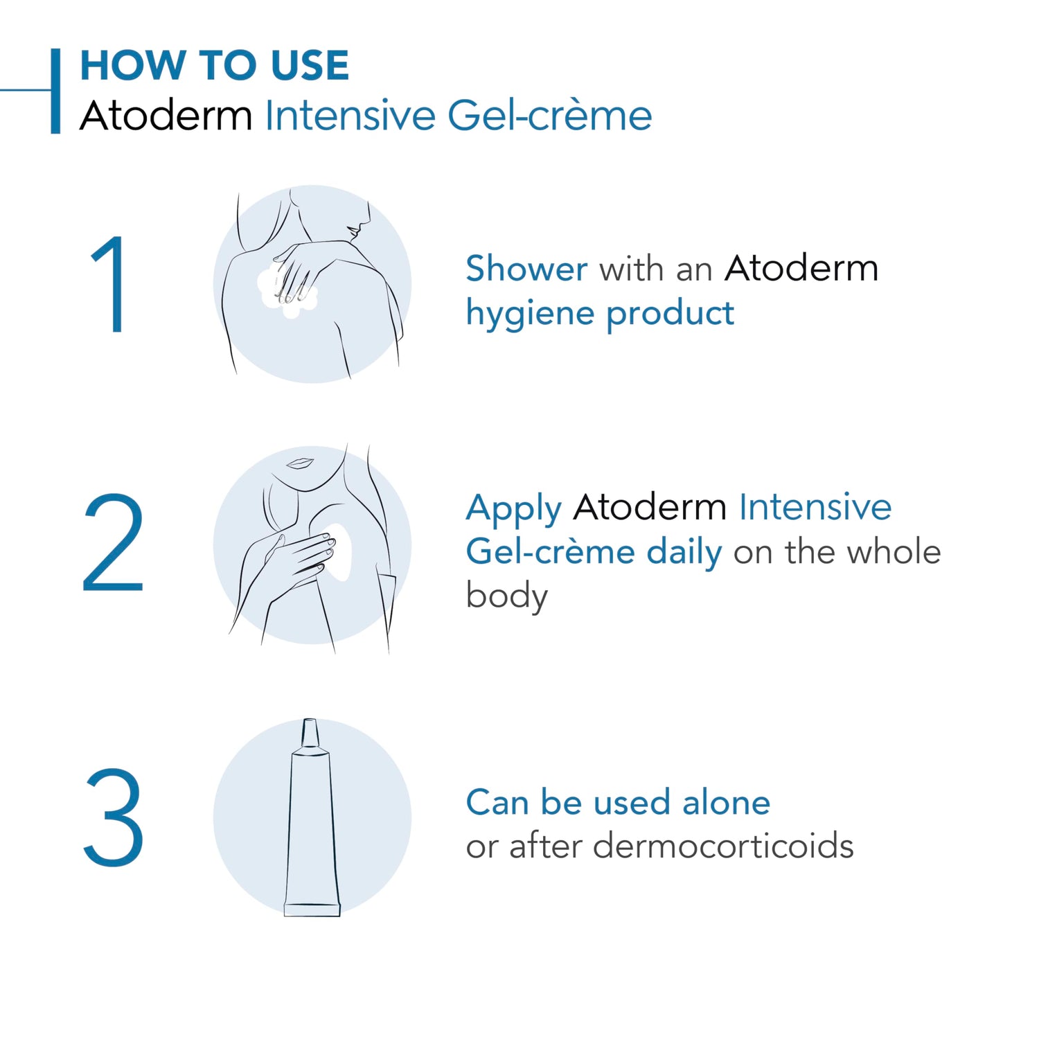 Bioderma Atoderm Intensive Gel Creme - Moisturizing Gel Cream for Dry Skin Relief, Gentle for Babies &amp; Adults