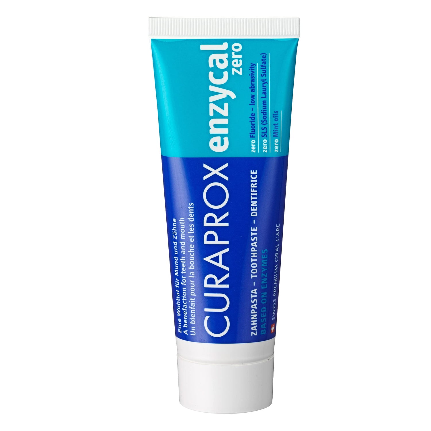 Curaprox Enzycal Zero Toothpaste - Natural Enzyme-Based Oral Care, 75ml