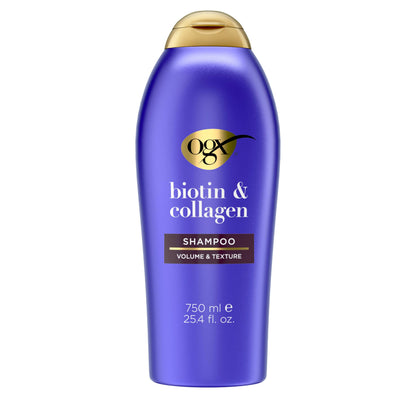 OGX Biotin &amp; Collagen Shampoo - Thickening &amp; Strengthening Hair Care for Thinning or Weak Hair, 13.01 fl oz
