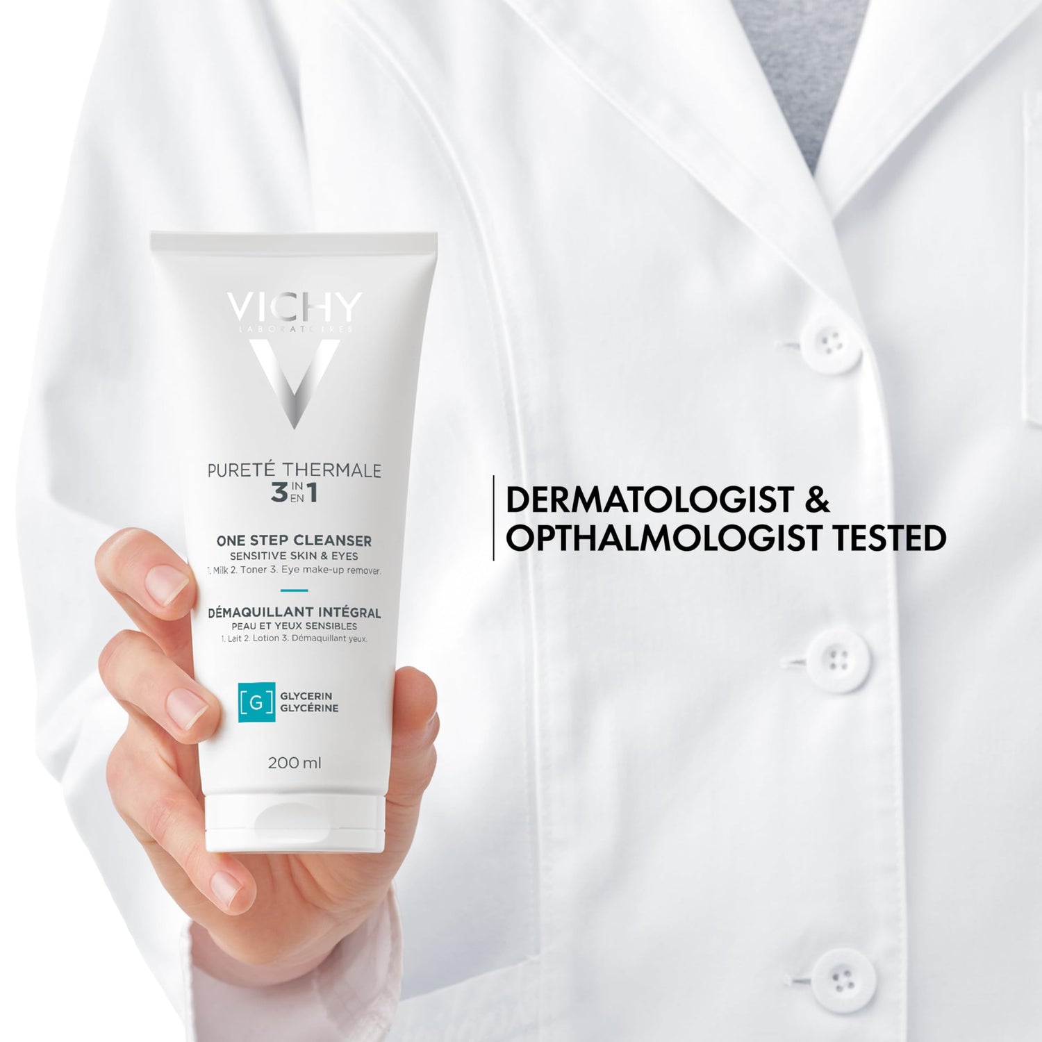 Vichy Demaquillant Integral 200ml - Gentle 3-in-1 Makeup Remover for Normal &amp; Dry Skin