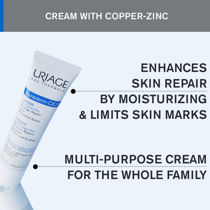 Uriage Bariederm Cica Cream - Soothing Moisturizing Cream for Sensitive Skin, Hypoallergenic &amp; Fragrance-Free