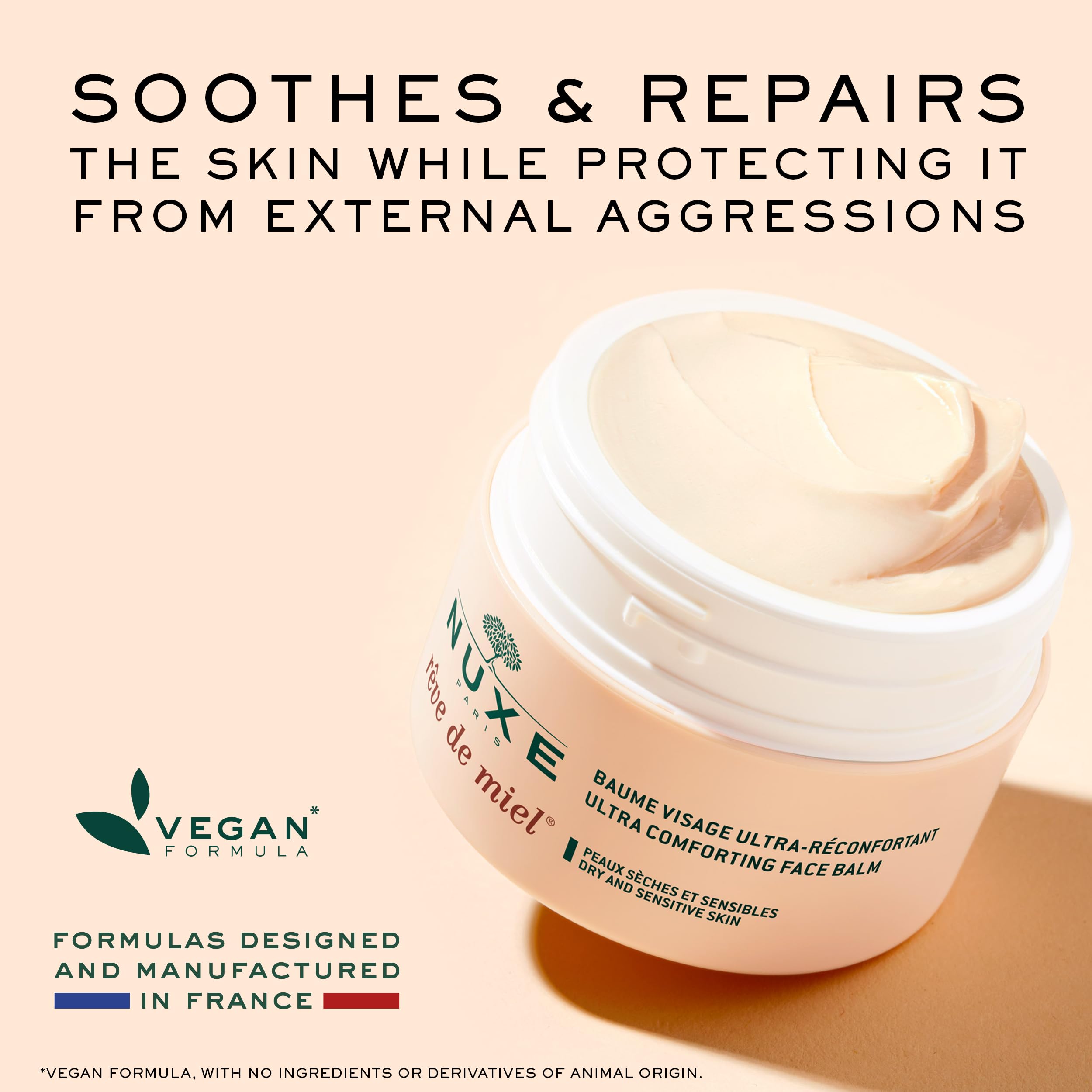 Nuxe Reve De Miel Ultra Comforting Face Balm 50ml - Nourishing Dry &amp; Sensitive Skin with Natural Ingredients
