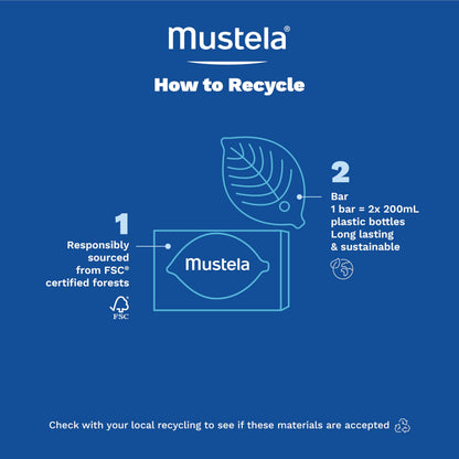 Mustela Shampoo &amp; Body Cleanser Bar - Gentle Family Formula | 75g