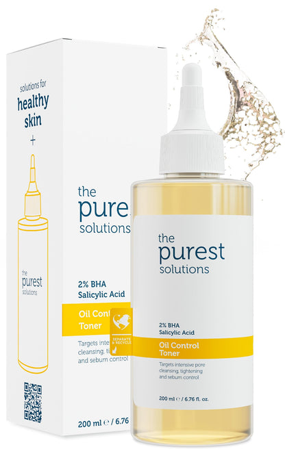 The Purest Solutions Skincare Set for Blackheads &amp; Pore Tightening - AHA BHA Exfoliant &amp; Niacinamide Serum