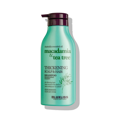 Luxliss Thickening Macadamia Tea Tree Thickening Scalp- Hair Shampoo 500 ml