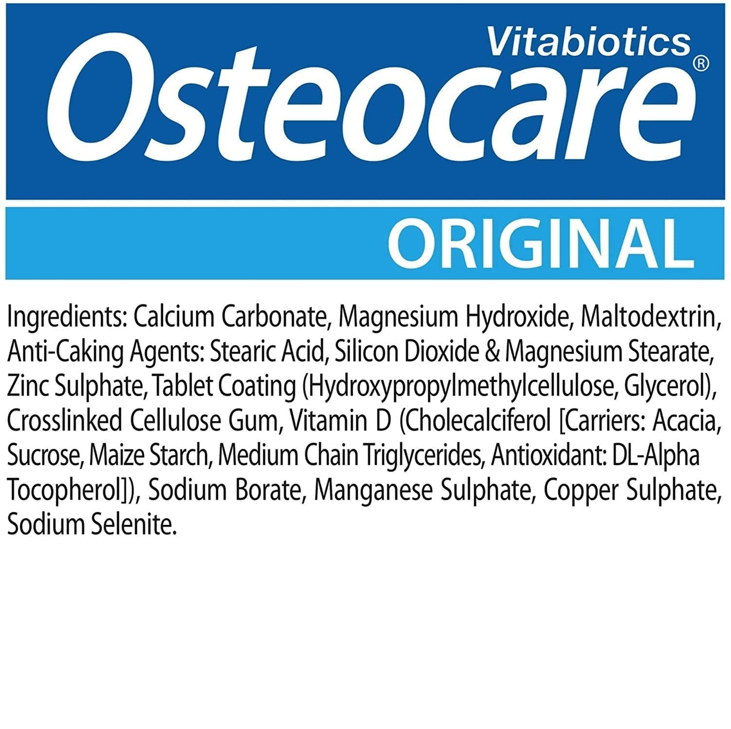 Vitabiotics Osteocare 90 Tablets - Calcium &amp; Vitamin D for Osteoporosis Prevention