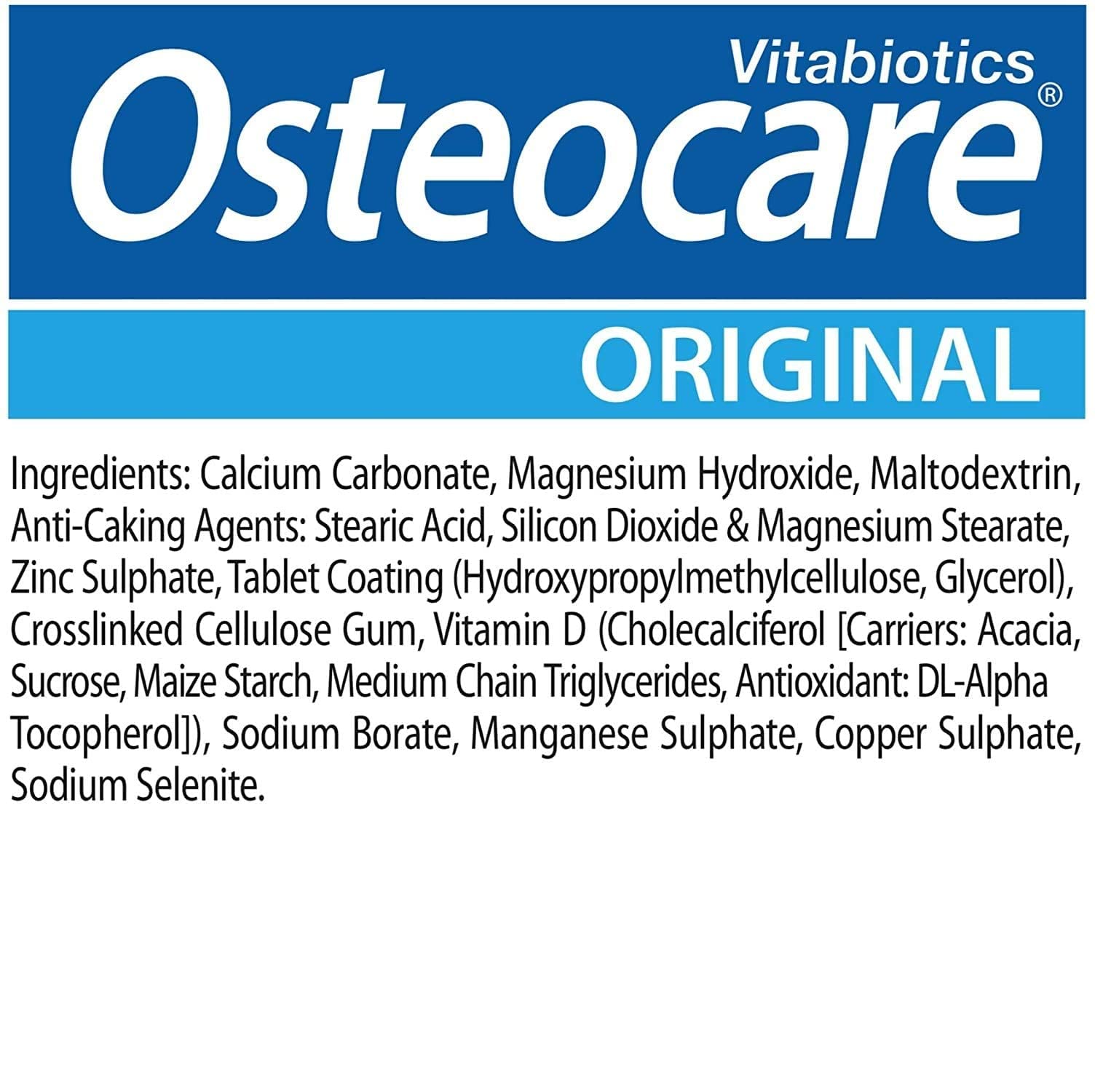 Vitabiotics Osteocare 90 Tablets - Calcium &amp; Vitamin D for Osteoporosis Prevention