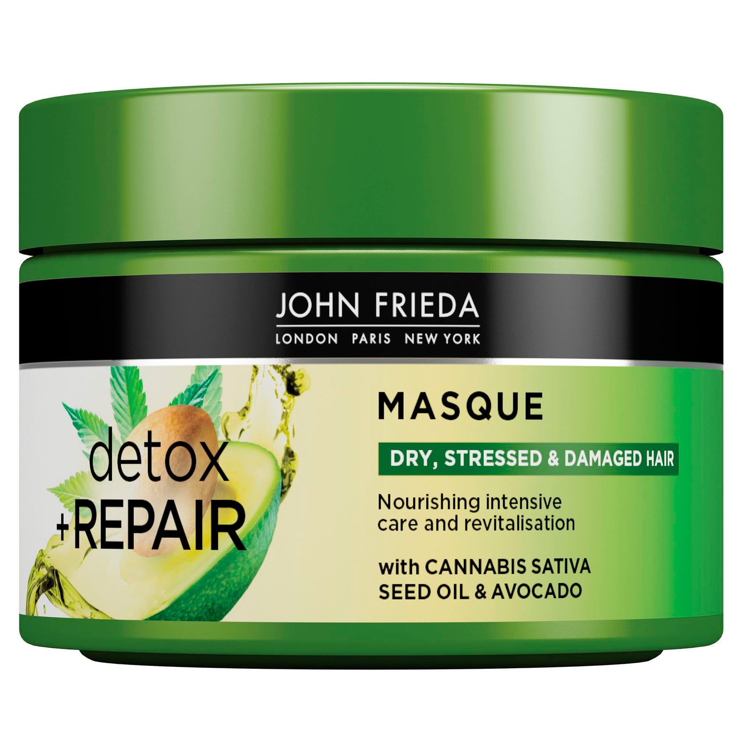 John Frieda Detox and Repair Masque 250ml - Nourishing Hair Care Mask for Dry &amp; Damaged Hair