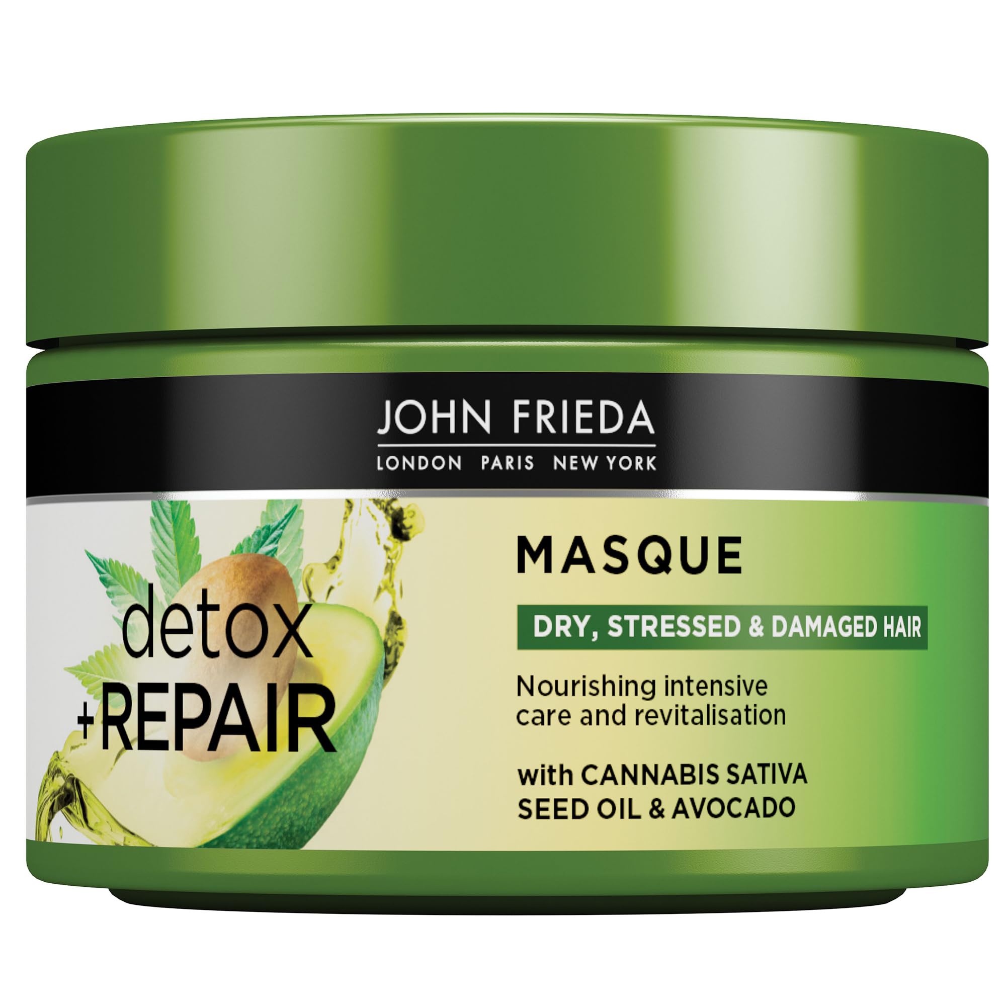 John Frieda Detox and Repair Masque 250ml - Nourishing Hair Care Mask for Dry &amp; Damaged Hair
