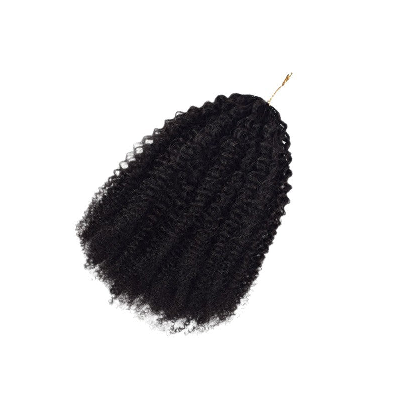 Real Human Hair Crochet Wigs Burmese Curly Crochet Human Hair Extensions