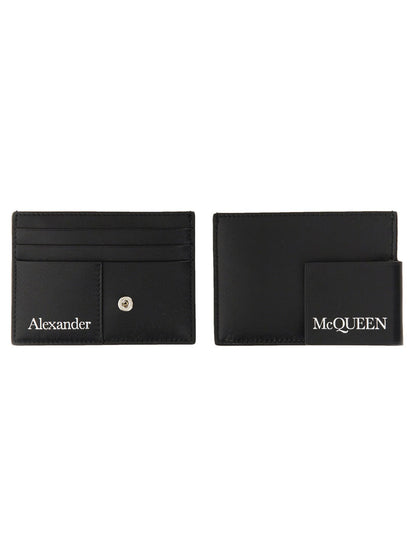 ALEXANDER MCQUEEN Mini Card Holder with Front Logo Print