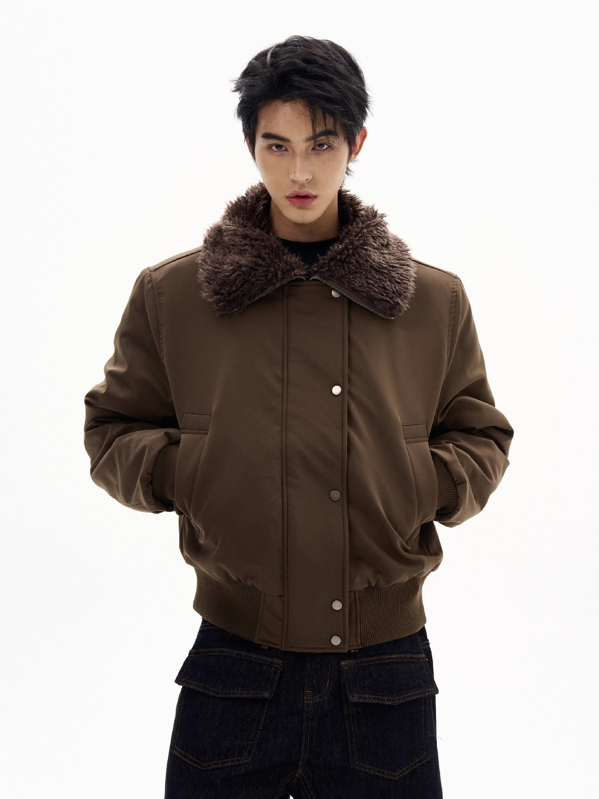 Quilted Fur Collar Winter Jacket