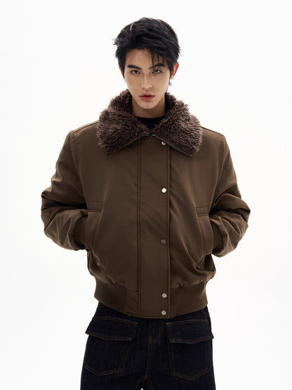 Quilted Fur Collar Winter Jacket