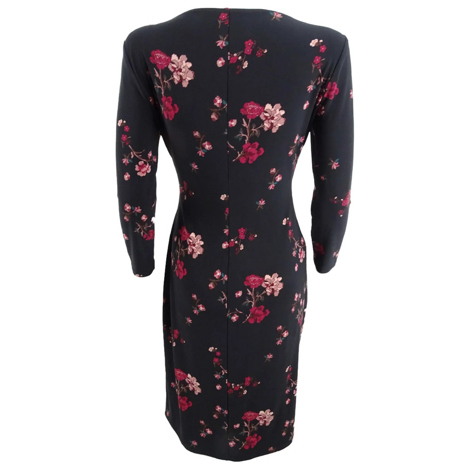 Lauren Ralph Lauren Floral Ruched Jersey Dress, Size 2