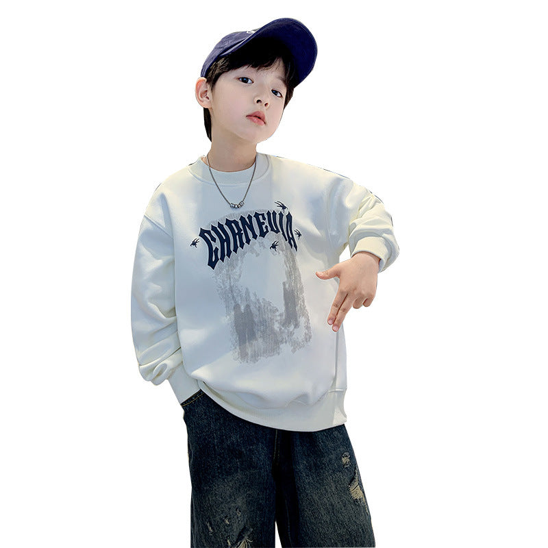 Boys Spider Print Crewneck Shirt