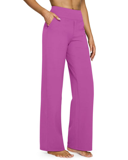 Casual High-Waisted Straight Pants Loose Pocket Yoga Pants