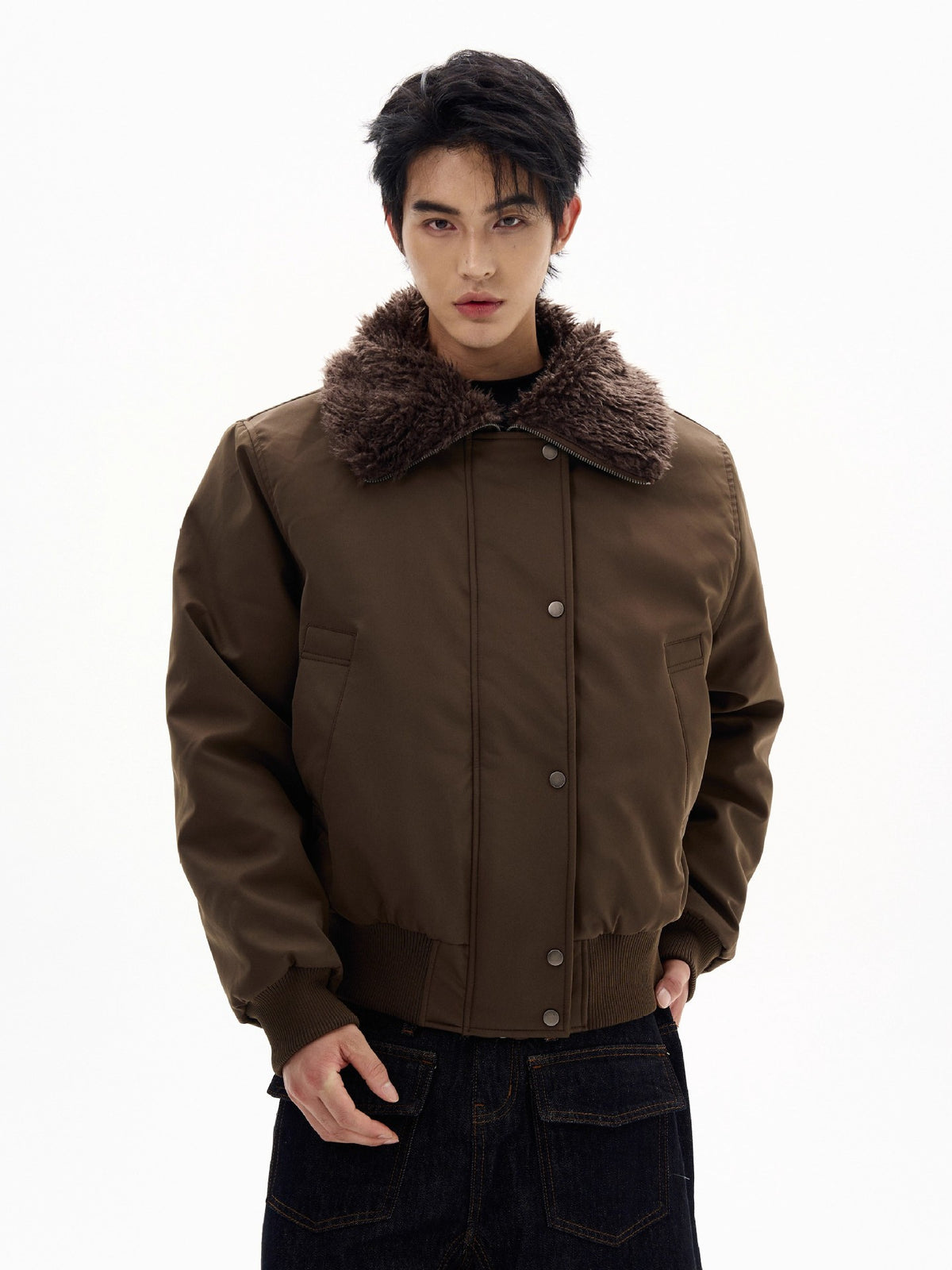 Quilted Fur Collar Winter Jacket