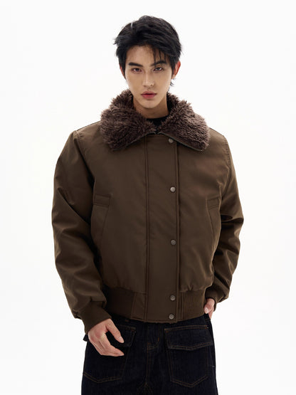 Quilted Fur Collar Winter Jacket
