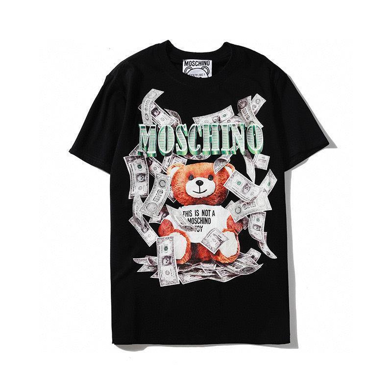 Moschino Teddy Bear &amp; Moneey T-Shirt Without Collar &