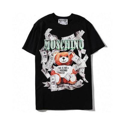 Moschino Teddy Bear &amp; Moneey T-Shirt Without Collar &