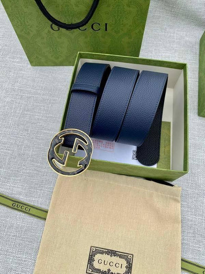 GUCCI Embellished coated-canvas and leather belt &