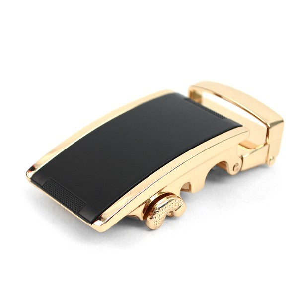 Mens Genuine Leather Sliding Buckle Belt