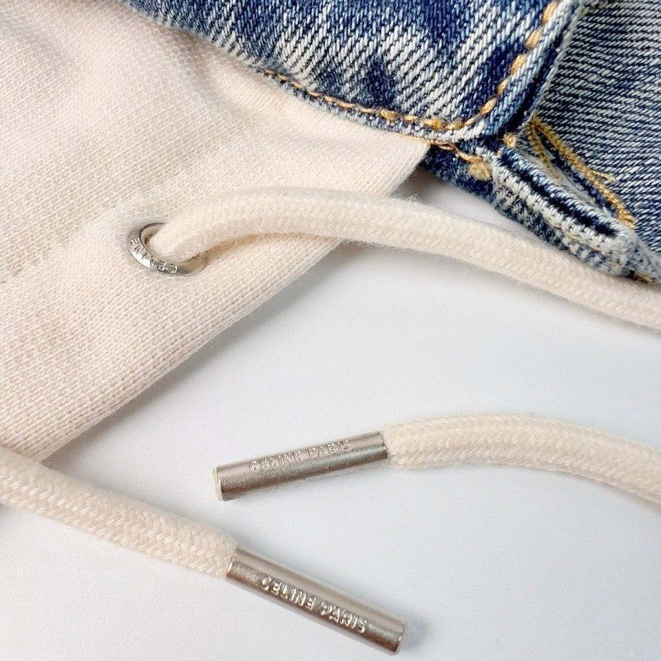 CELINE Washed Grey Denim Jacket – Casual Single-Breasted