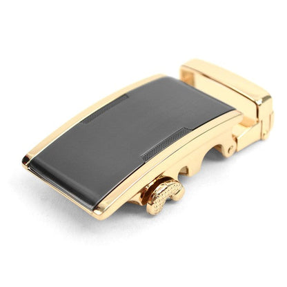 Mens Genuine Leather Sliding Buckle Belt