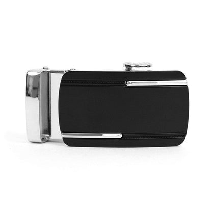 Mens Genuine Leather Sliding Buckle Belt