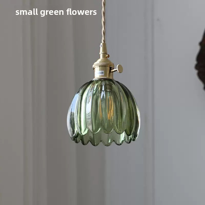 Brass Glass Chandelier Nordic Retro Homestay Bar Restaurant Bedside Lamp