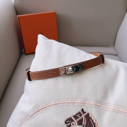 Hermes Men Silver Buckle Belt &