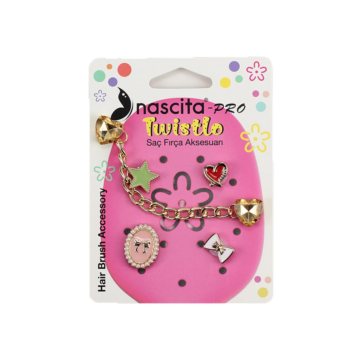 Nascita Twistlo Pink Hair Brush &amp; Accessory Set, 4-Piece