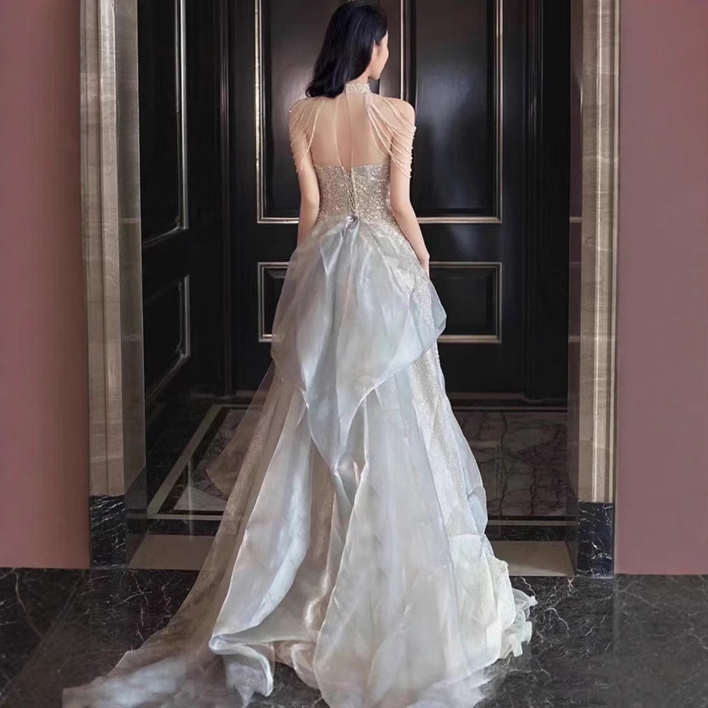 Halter Neck Evening Dress