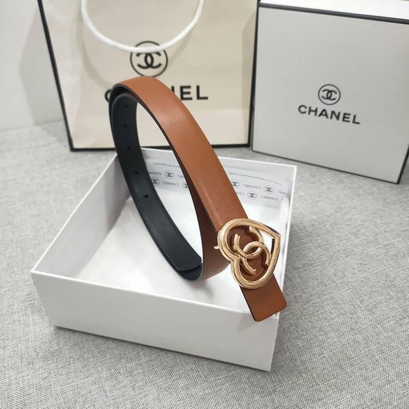Chanel Calfskin CC Heart Coco In Love Women Belt &