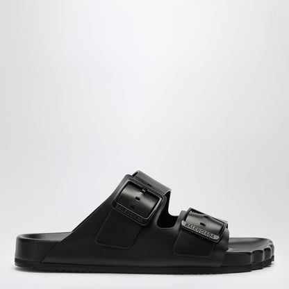 Balenciaga Black Leather Sunday Sandal