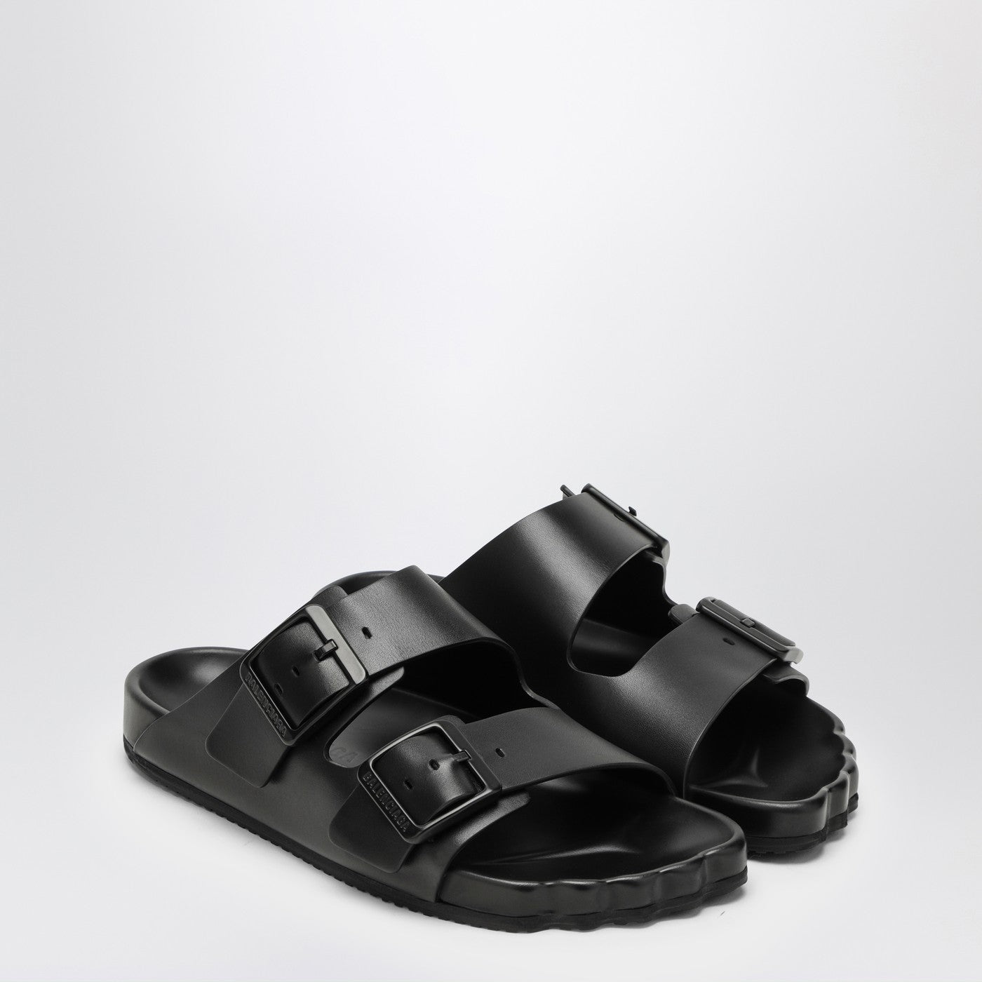 Balenciaga Black Leather Sunday Sandal