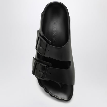 Balenciaga Black Leather Sunday Sandal