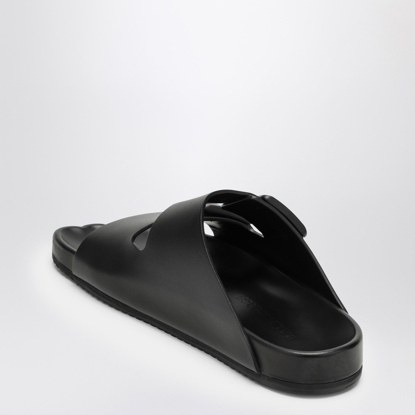 Balenciaga Black Leather Sunday Sandal
