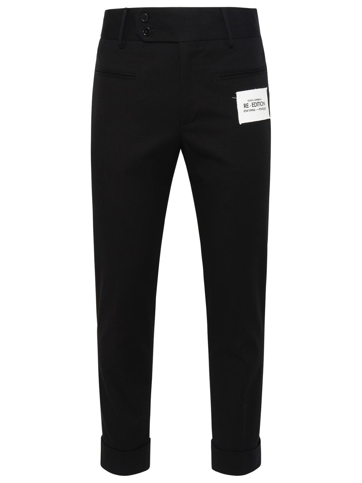 Dolce &amp; Gabbana Black Cotton Pants