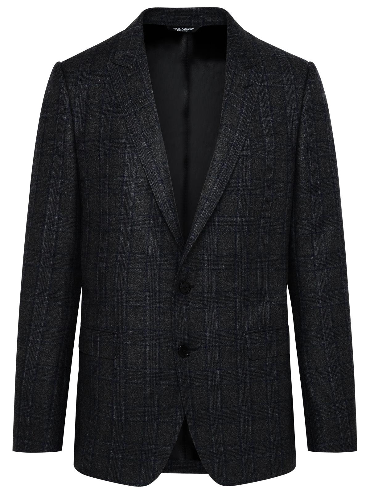 Dolce &amp; Gabbana Blazer In Grey Virgin Wool