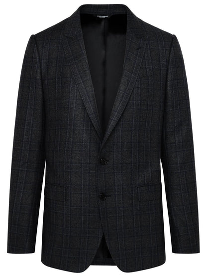 Dolce &amp; Gabbana Blazer In Grey Virgin Wool