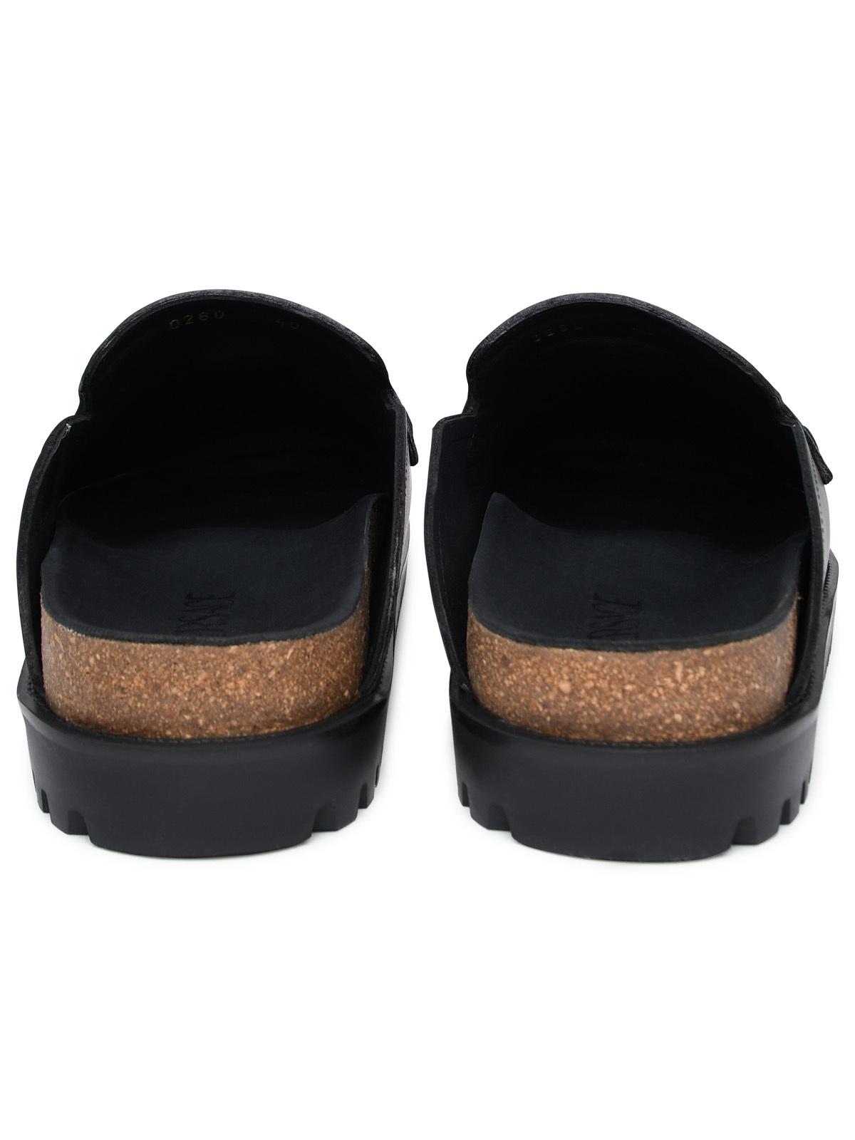 Versace Black Lear Slippers