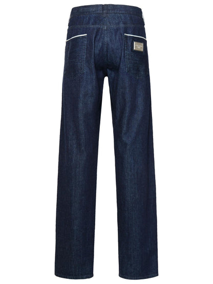 Dolce &amp; Gabbana Blue Cotton Jeans