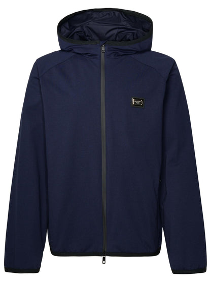 Dolce &amp; Gabbana Blue Cotton Blend Jacket