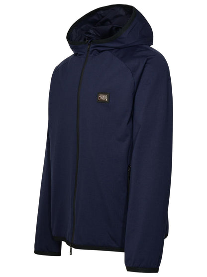 Dolce &amp; Gabbana Blue Cotton Blend Jacket
