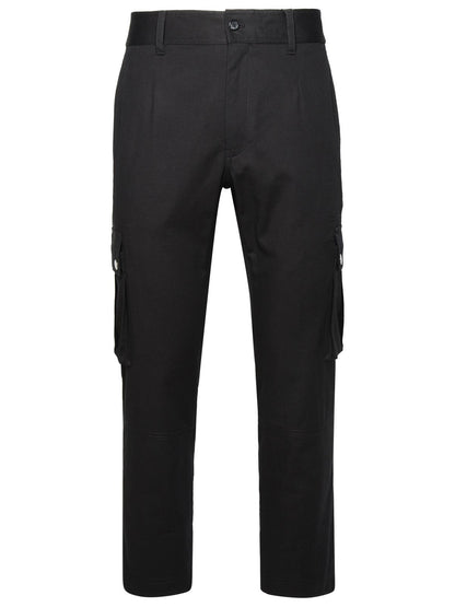 Dolce &amp; Gabbana Cargo Pants In Black Cotton