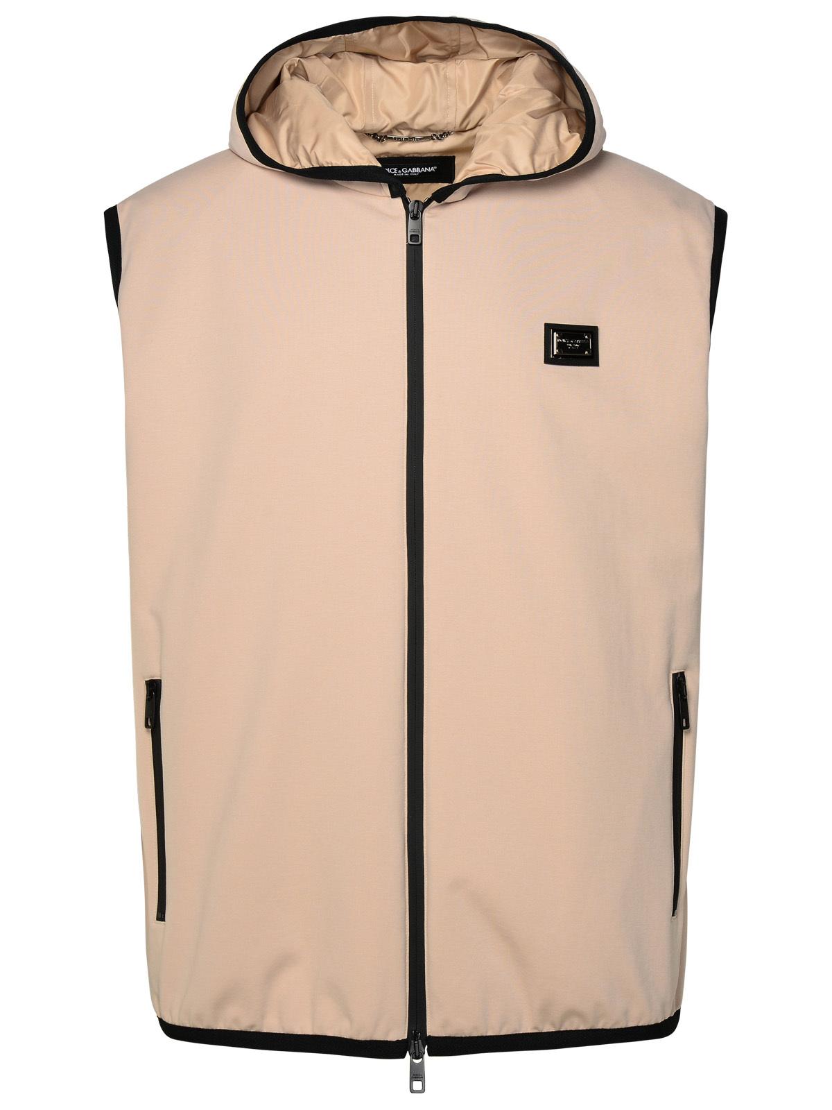 Dolce &amp; Gabbana Beige Cotton Blend Vest
